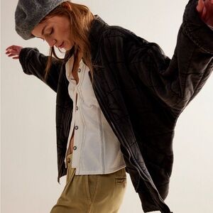Free People Dolman quilted knit jacket